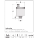 Purgador Caldera Vaillant vhws242 3/8 061707
