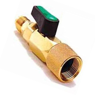 Conector Valvula Bola 3/8H x 1/4M Sae Llave Paso Gas Refrigerante