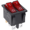 Interruptor Doble Piloto Rojo 16A 250v Swich