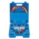 Maleta Kit Puente Manometro AluMinio 2 Vias 80mm Mangueras Con Visor 1234Yf