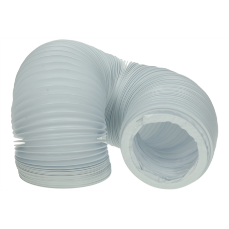 Tubo Evacuacion vapor Secadora Aire Acondicionado 3000X90mm Blanco Flexible