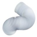 Tubo Evacuacion vapor Secadora Aire Acondicionado 3000X90mm Blanco Flexible