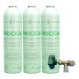 3 Botellas Gas Refrigerante R600 + Valvula 420Gr Isobutano