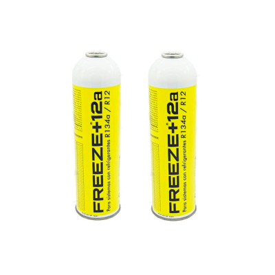 2 Botellas Gas Ecologico Refrigerante Freeze +12a 420Gr Organico Sustituto R12, R134A