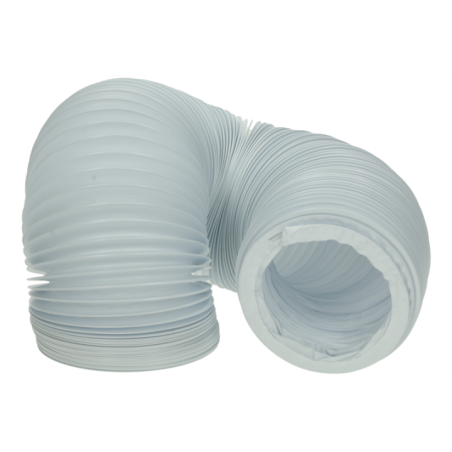 Tubo Evacuacion vapor Secadora Aire Acondicionado 3000X80mm Blanco Flexible