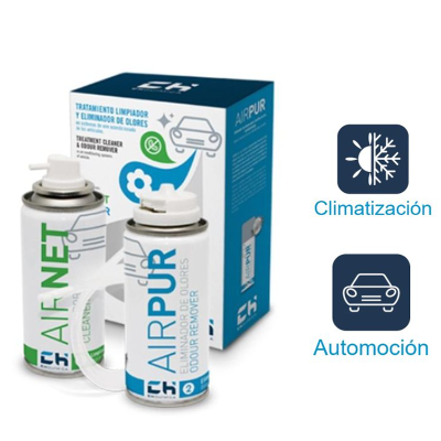 Airnet + Airpur Limpiador Eliminador Olores Aire Acondicionado Coche