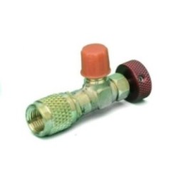 Valvula Carga Botella Gas Refrigerante 1/4 m 5/16 H Aire Acondicionado