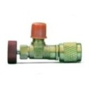 Valvula Carga Botella Gas Refrigerante 1/4 m 5/16 H Aire Acondicionado