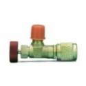 Valvula Carga Botella Gas Refrigerante 1/4 m 5/16 H Aire Acondicionado