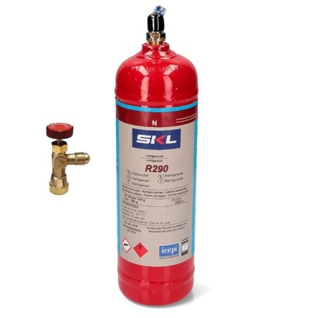 Gas Refrigerante R290 + Valvula 370Gr Propano Envase Desechable