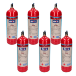 Pack 6 Botellas Refrigerante R290 370Gr Propano Envase Desechable