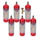 Pack 6 Botellas Refrigerante R290 +Valvula 370Gr Propano Envase Desechable