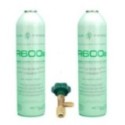 2 Botellas Gas Refrigerante R600 + Valvula 420Gr Isobutano