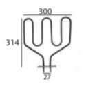 Resistencia Horno Corbero Grill 220v Adaptable Aeg Electrolux Zanussi 1300w