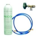 Botella Gas Refrigerante R600 +Manguera + Valvula 420Gr Isobutano