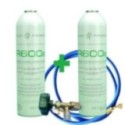 2 Botellas Gas Refrigerante R600 +Manguera + Valvula 420Gr Isobutano
