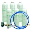 6 Botellas Gas Refrigerante R600 +Manguera + Valvula 420Gr Isobutano