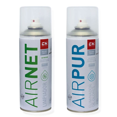 2 Airnet + 2 Airpur LimpiadorEliminador Olores En Sistemas Aire Acondicionado Coche