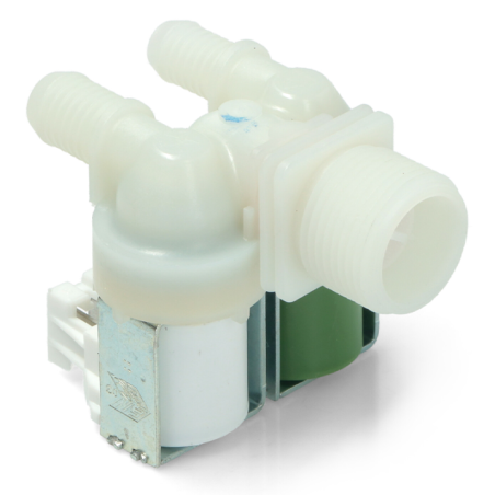ElectroValvula Doble Zanussi 3792260725 Ex 1249471002  Rast 5 Ã¯ 12 Blanco