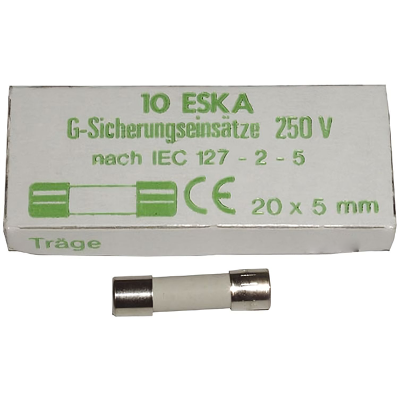 Fusible Microondas Standard 5x20mm 6.3A Caja 10 Unidades Ceramico