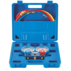 Maleta Manometro AluMinio 2 Vias 80mm Con Visor R410A/R407C/R134A/R404A
