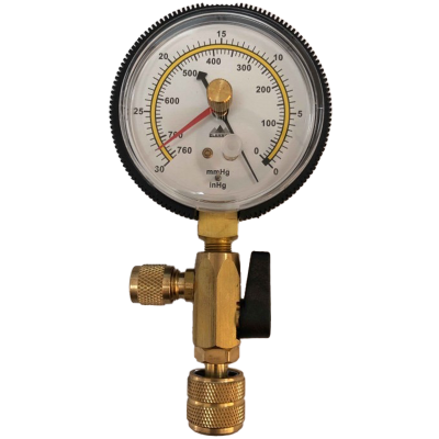 Vacuometro Analogico Valvula Bola Conexion Radial 1/8