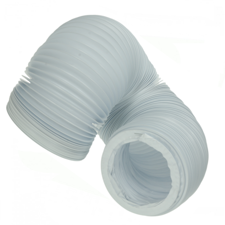 Tubo Evacuacion vapor Secadora Aire Acondicionado 3000x100mm Blanco Flexible