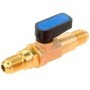 Conector Valvula Bola 1/4 M 1/4 M sae Gas Refrigerante