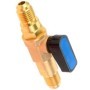 Conector Valvula Bola 1/4 M 1/4 M sae Gas Refrigerante