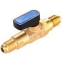 Conector Valvula Bola 1/4 M 1/4 M sae Gas Refrigerante