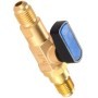 Conector Valvula Bola 1/4 M 1/4 M sae Gas Refrigerante