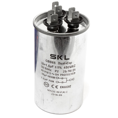 Condensador 30 + 1,5Âµf 450v De Trabajo Universal Mini Aire Acondicionado