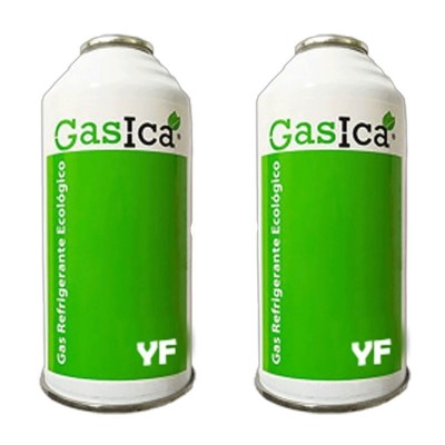 2 Botellas Gas Ecologico Gasica YF 171gr Sustituto R1234YF