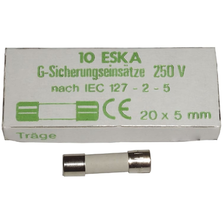 Fusible Microondas Estandard 5X20mm 10A Caja 10Unid.Ceramico