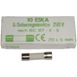 Fusible Microondas Estandard 5X20mm 6.3A Caja 10Unid. Ceramico