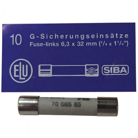 Fusible Microondas Estandard 6,3X32mm 12.5A Caja 10Unid.Ceramico