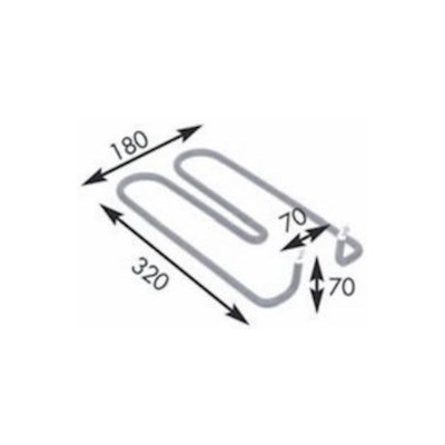 Resistencia Plancha Cromoplancha 1000w 380v