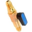 Conector Valvula Bola 1/4 mm Se Llave Paso Gas Refrigerante