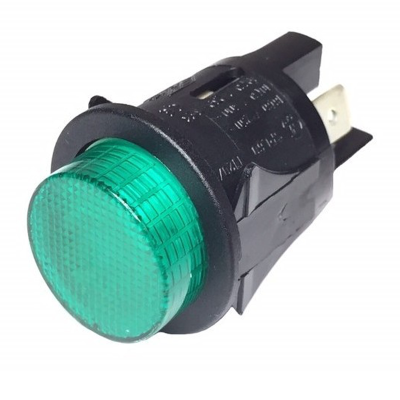 Pulsador Bipolar Luminoso Verde 16A 250v Standard