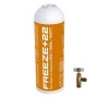 1 Botella Gas Ecologico Refrigerante Freeze +22 400Gr + Valvula Organico Sustituto R22, R404, R407C