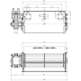 Ventilador Tangencial 180mm Derecha 220v Caudal 130M 3/H.