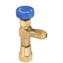 Valvula Carga Botella Gas Refrigerante 1/4 m 5/16 H Aire Acondicionado
