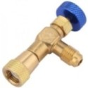 Valvula Carga Botella Gas Refrigerante 1/4 m 5/16 H Aire Acondicionado