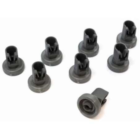 Kit Rueda Cesto Lavavajillas compatible con Zanussi compatible con Electrolux 8 Unidades Superior 50286967000