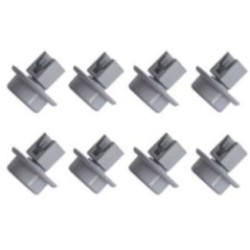 Kit Rueda Lavavajillas compatible con Zanussi 50279059005 8Pcs Gris