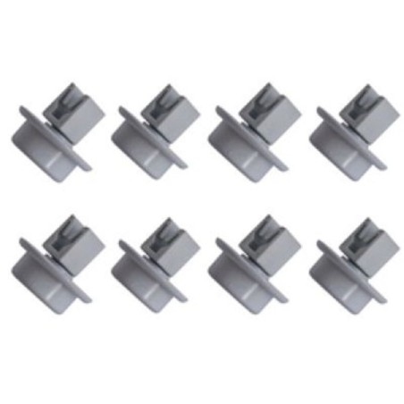 Kit Rueda Lavavajillas compatible con Zanussi 50279059005 8Pcs Gris