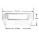 Tirador Puerta Frigorifico compatible con Zanussi Blanco Recto 50215279006