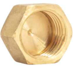 Tapon 1/4 Hembra Aire Acondicionado Gas Refrigerante Laton
