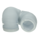 Tubo Evacuacion vapor Secadora Aire Acondicionado 6000x125mm Blanco Flexible