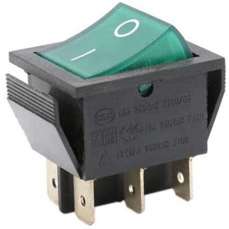 Interruptor Bipolar- Contantti 16A- 30X22 mm verde